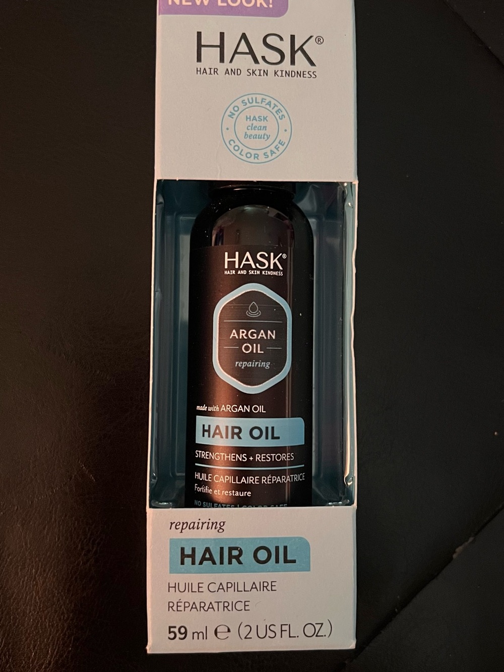 Argan Oil Repairing Hair Oil - Black with Light Blue